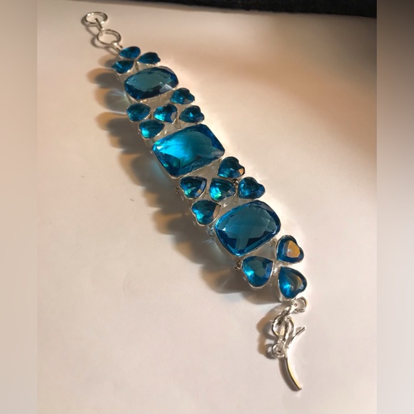 Blue Topaz 925 Sterling Silver Bracelet